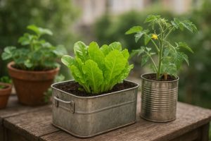 Lire la suite à propos de l’article Créer un potager urbain avec des objets détournés pour une autonomie durable